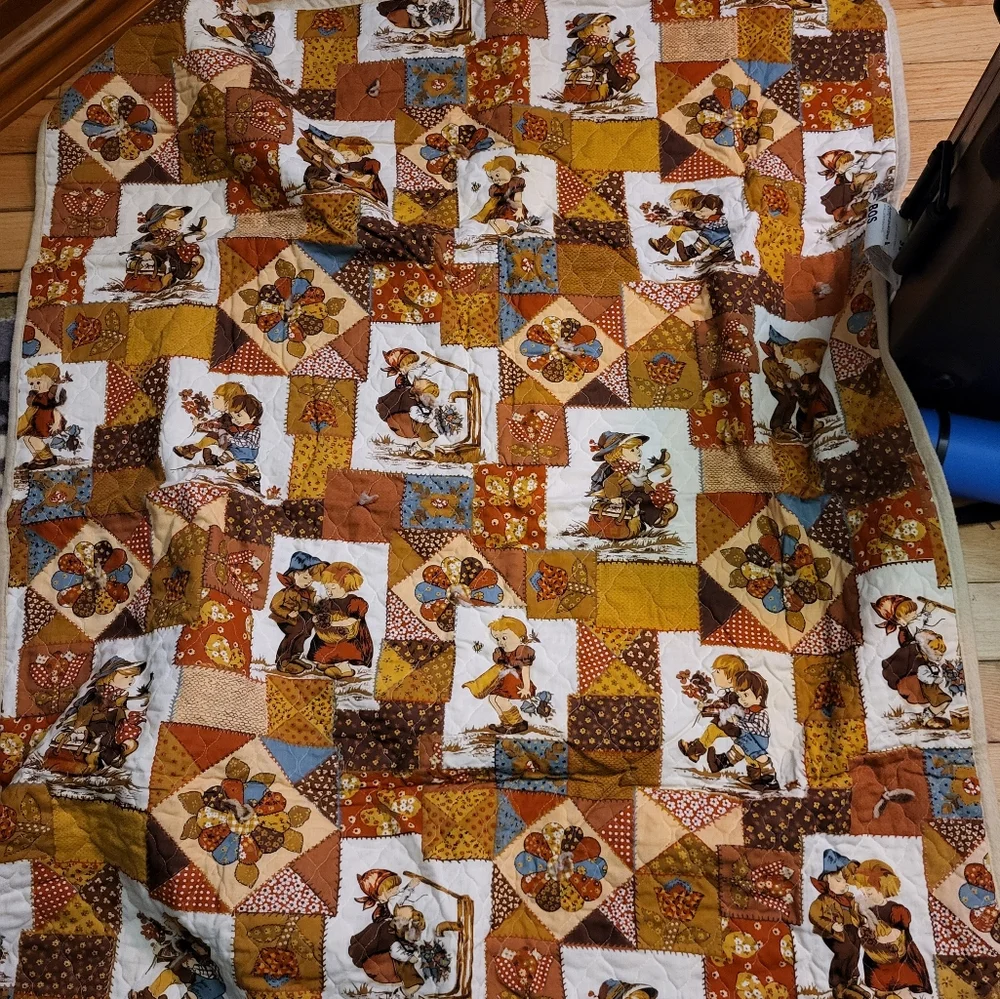 Vintage Hand Crafted Cottagecore Country Granny Patchwork Quilt